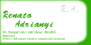 renato adrianyi business card